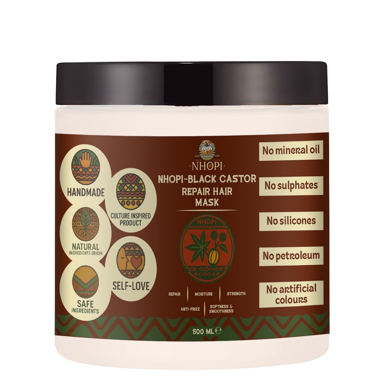 NHOPI-BLACK Castor Repair Hair Mask